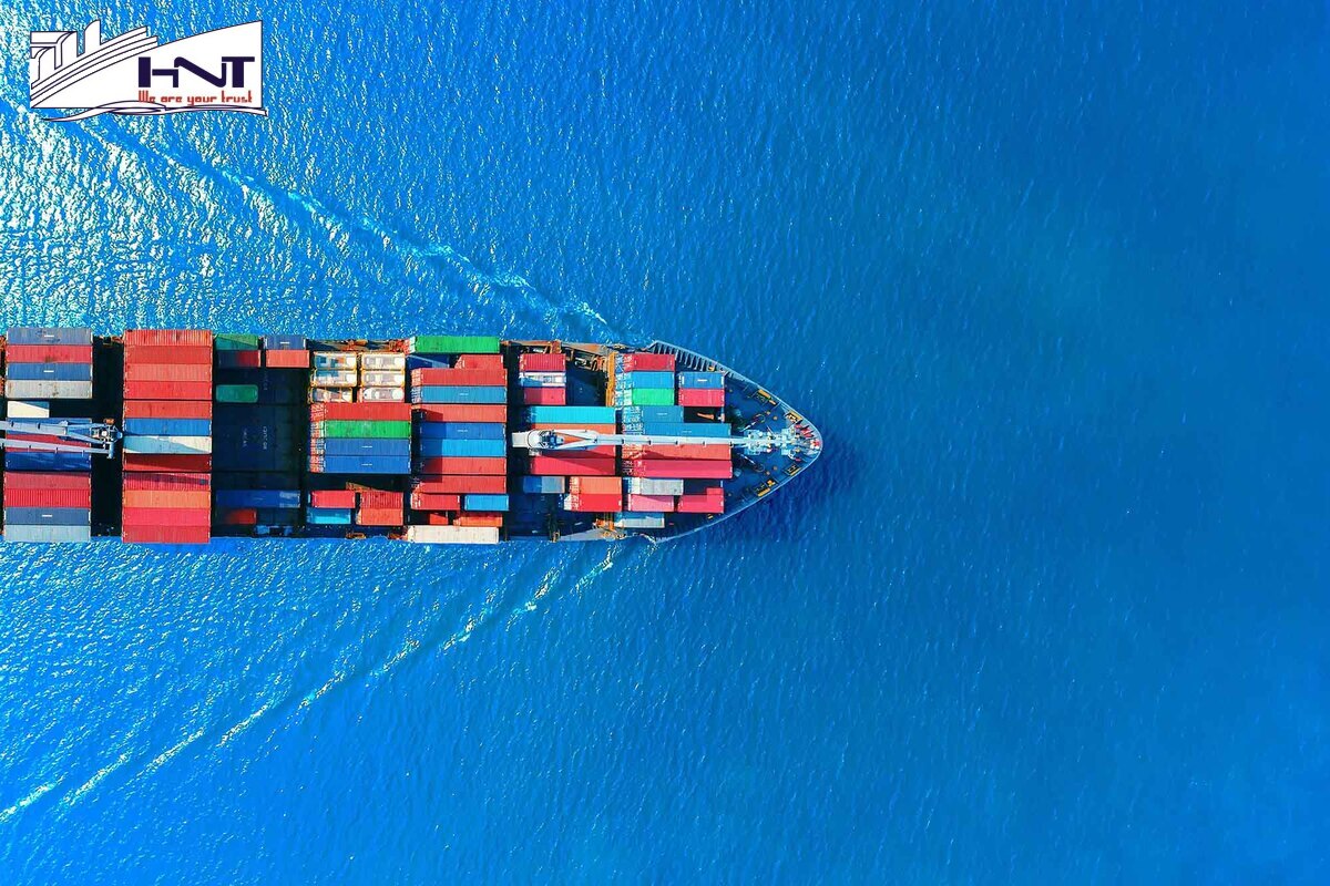 A container is a type of box used for transporting goods by sea.
