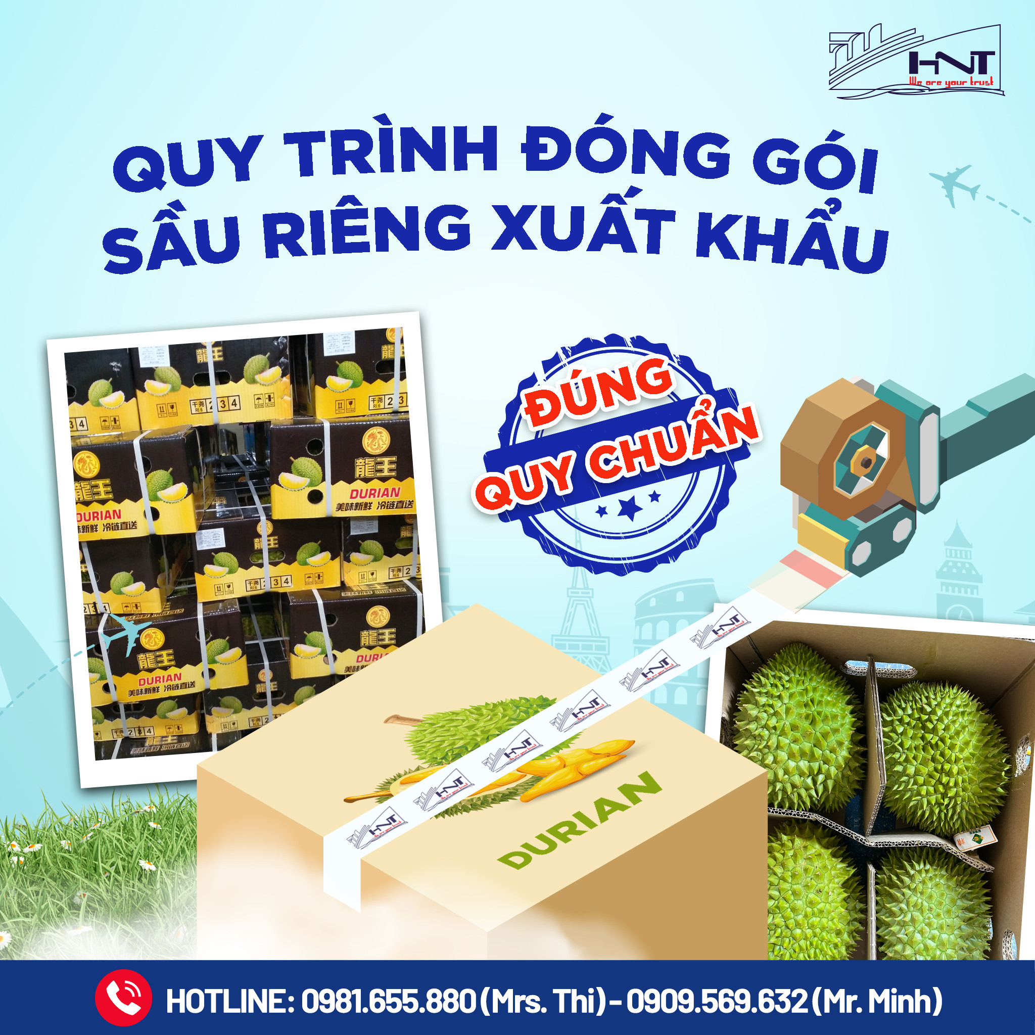 Shipping way durian away.